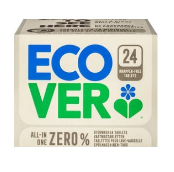 Vaatwastabletten zero van Ecover, 12 x 24 stk