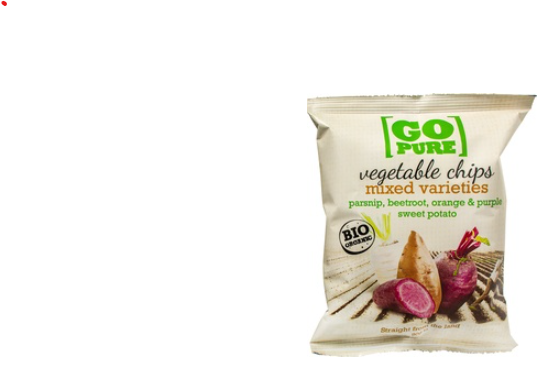 Groentechips mixed varieties van Go pure, 6 x 90 g