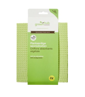Sponsdoeken plantaardig van Greenhub, 10 x 3 stk