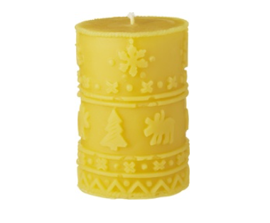 Bijenwaskaars kerstscène van De Muisjes, 6 x 1 stk