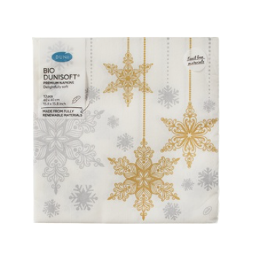 Servetten sneeuwsterren van Duni, 12 x 20 stk