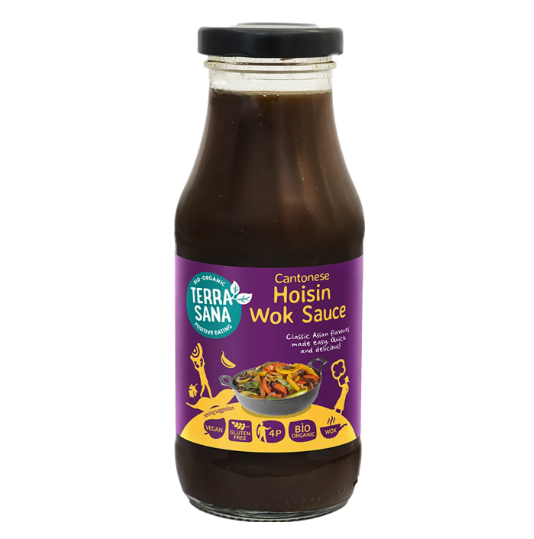 Woksaus Hoisin van TerraSana, 6 x 240 ml
