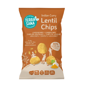 Linzenchips Indian Curry van TerraSana, 7 x 75 g
