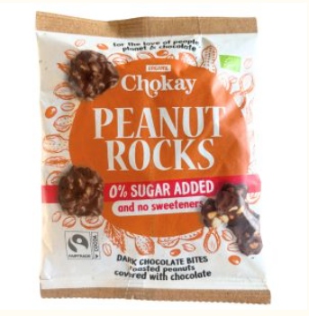 Chocolade bites pinda pure chocolade van Chokay, 6 x 85 g
