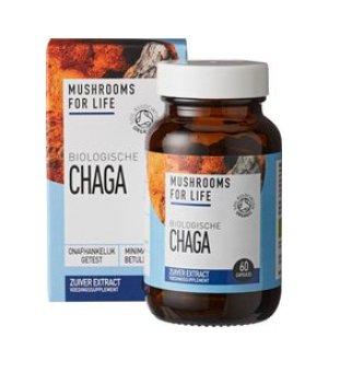 Chaga capsules van Mushrooms for life, 1 x 60 stk Chaga capsules van Mushrooms for life, 1 x 60 stk