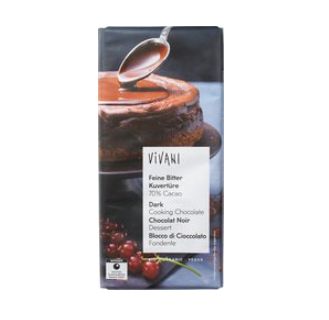 Kookchocolade puur van Vivani, 12 x 150 g