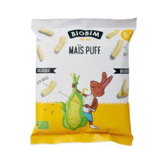 Maispuffs naturel van Biobim, 8 x 17 g