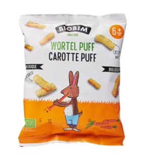 Maispuffs wortel van Biobim, 8 x 20 g Maispuffs wortel van Biobim, 8 x 20 g