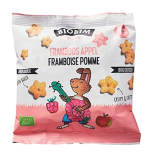 Maispuffs ster appel framboos van Biobim, 8 x 20 g Maispuffs ster appel framboos van Biobim, 8 x 20 g