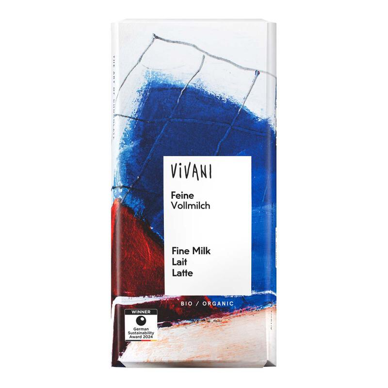 Chocolate bar fine milk van Vivani, 12 x 80 g