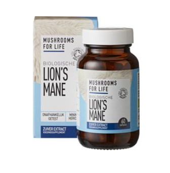 Lion`s mane capsules van Mushrooms for life, 1 x 60 stk Lion`s mane capsules van Mushrooms for life, 1 x 60 stk