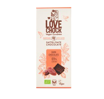 Pure chocolade dadels van Lovechock, 8 x 70 g