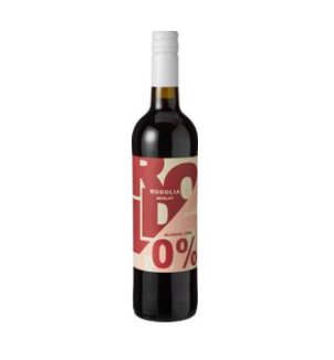 Rode wijn Merlot 0% alcohol van Rodolia, 6 x 750 ml