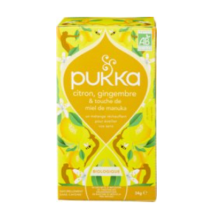 Kruidenthee citroen, gember en manuka honing van Pukka, 4 x 20 stk