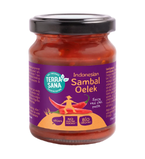 Sambal oelek van TerraSana, 6 x 125 g