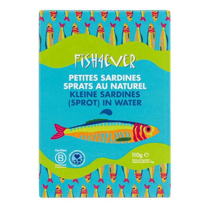 Sardines klein in water van Fish 4 Ever, 12 x 110 g