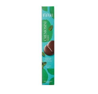 Chocolade drops puur cremosini mint van Vivani, 8 x 100 g