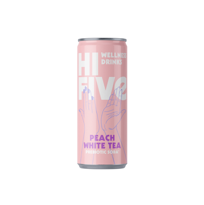 Frisdrank perzik van Hi Five Excl. statiegeld, 12 x 250 ml