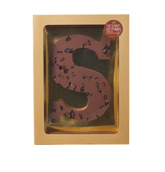 Chocoladeletter puur met cranberry van L`Esprit de Paris, 4 x 180 g