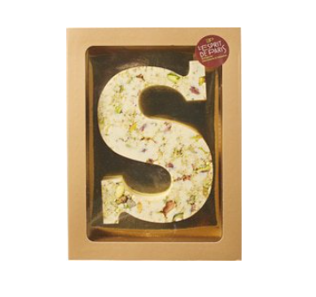 Chocoladeletter wit met pistache en speculaas van L`Esprit de Paris, 4 x 180 g