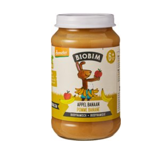 Fruithapje appel banaan 6+ mnd van Biobim, 6 x 190 g