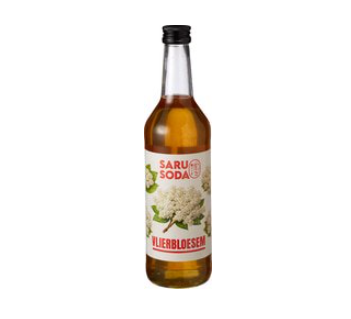 Siroop vlierbloesem van Saru Soda, 6 x 500 ml