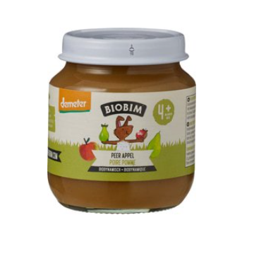 Fruithapje appel peer 4+ mnd van Biobim, 6 x 125 g