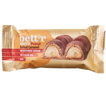 Chocoladebar pinda salted caramel van Bett`r, 16 x 33 g