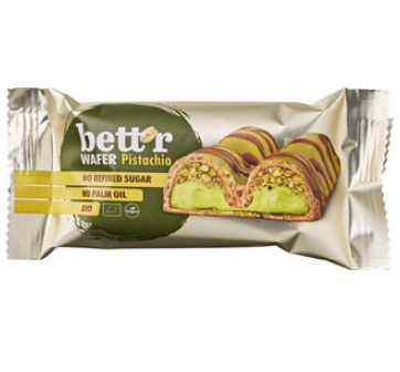 Wafer bar pistachecrème van Bett`r, 16 x 34 g