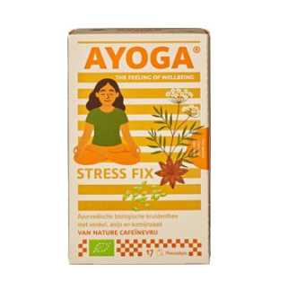 Kruidenthee stress fix van Ayoga, 6 x 17 builtjes