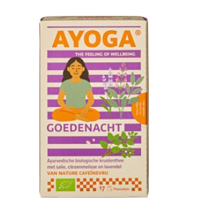 Kruidenthee good night van Ayoga, 6 x 17 builtjes