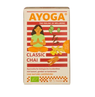 Kruidenthee classic chai van Ayoga, 6 x 17 builtjes