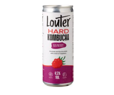 Hard kombucha framboos van Louter Excl. Statiegeld, 12 x 250 ml