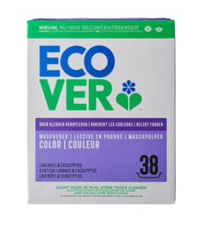 Waspoeder kleur van Ecover, 5 x 1,9 kg