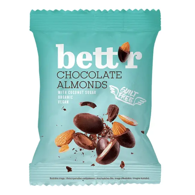 Chocolade amandelen van Bett`r, 10 x 40 g