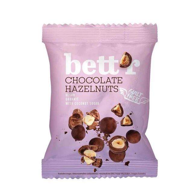 Chocolade hazelnoten van Bett`r, 10 x 40 g