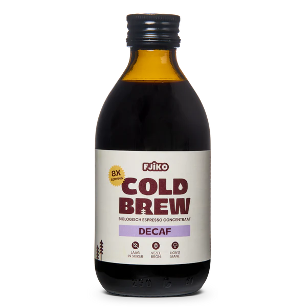Cold brew decaf van Fjiko, 12 x 250 ml