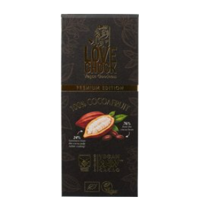 RAW chocoladereep cacaovrucht 100% van Lovechock, 8 x 70 g