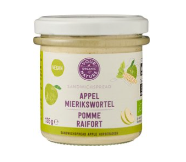 Sandwichspread Appel mierikswortel van Your Organic Nature, 6 x 135 g
