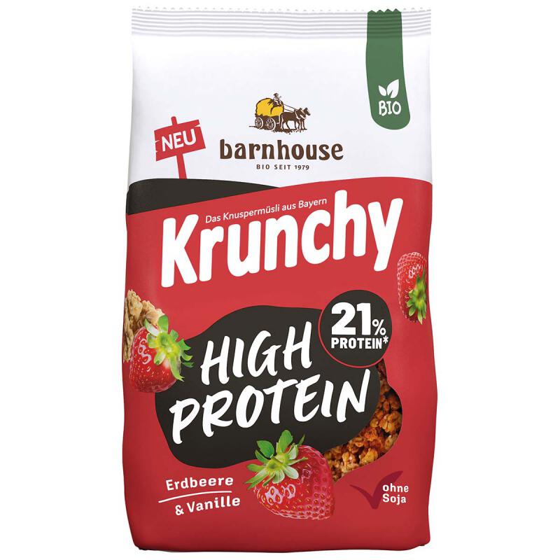 Muesli high protein aardbei vanille, zonder soja van Barnhouse, 6 x 450 g