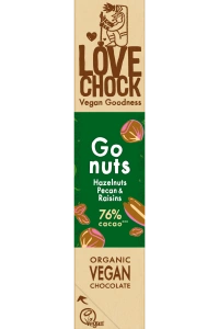 Chocoladereep puur 76% noten van Lovechock, 12 x 40 g