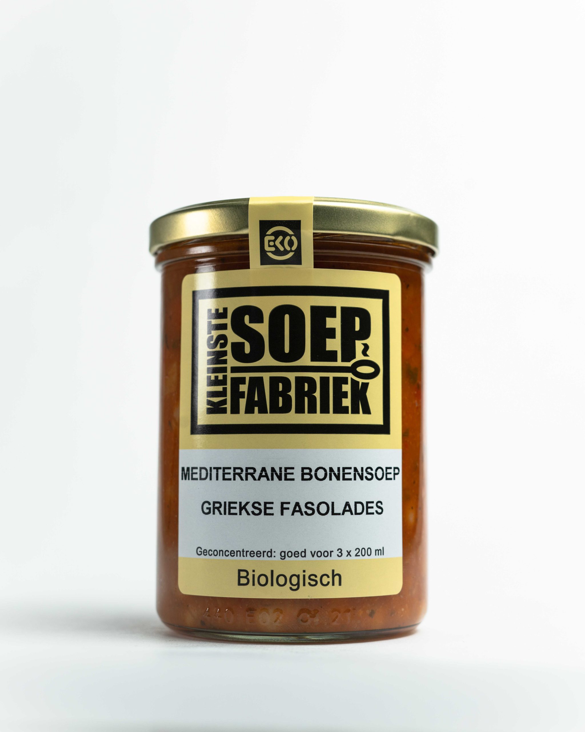 Bonensoep Griekse fasolada van Kleinstesoepfabriek, 6 x 400 ml