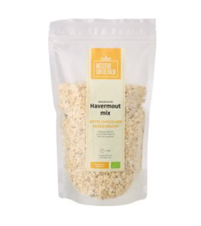 Havermoutmix witte chocolade passievrucht van Meesters van de Halm, 6 x 350 g