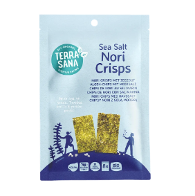 Nori crisps zeezout van TerraSana, 6 x 16 g