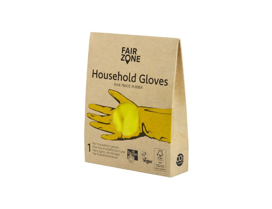 Huishoudhandschoenen m fsc latex van FAIR ZONE, 1 x 1 stk