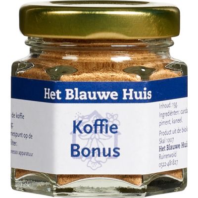 Koffiebonus (in glas) van Het Blauwe Huis, 6 x 12 g