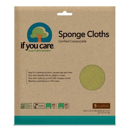 Sponsdoekjes van If You Care, 1 x 5 stk