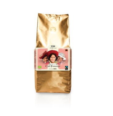 Arabica dark roast Cafe Femenino van SUN coffee bonen, 6 x 1 kg