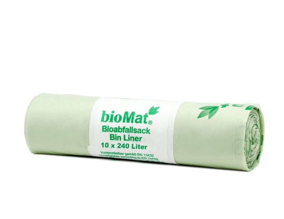 Afvalzak 240L composteerbaar van Biomat, 1 x 10 stk