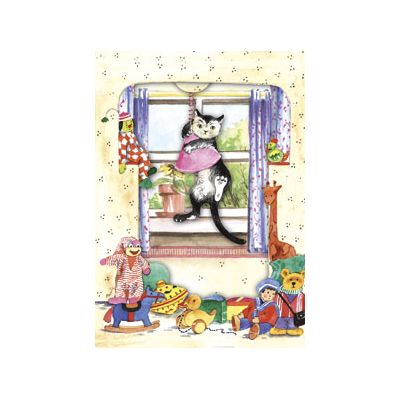 Rocker Kat in Lamp van Floris Kaarten, 1 x 1 kaart